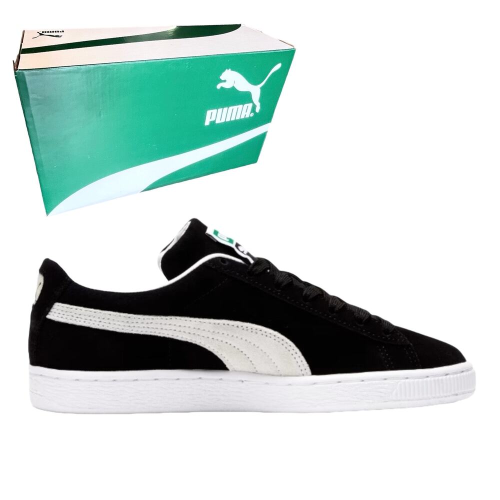 Puma Suede Classic Xxi Sneakers Mens 12, Womens 13.5 Shoes Black & White Box New - Picture 14 of 14
